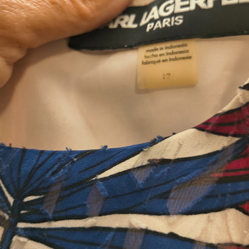 Kar Lagerfeld Tropical Print with a dropped waist size 12
